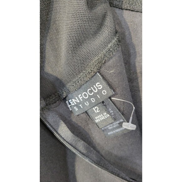 enfocus studio womens maxi cocktail dress size 12 mesh shoulders floral skirt - Picture 8 of 10